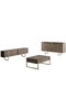 Hanah Home Consola Luxe Nogal y Dorado